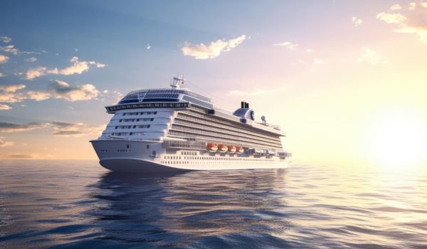 large-luxurious-cruise-ship-sailing-sea-sunny-day-ai-generative